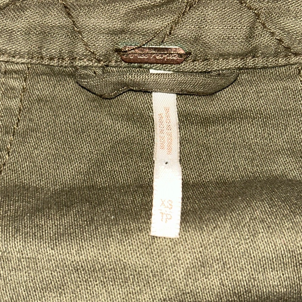 Free People Not Your Brothers Surplus Jacket Military Moss Green xs - Picture 4 of 6